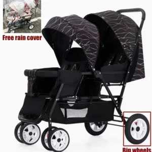 Twin strollers two seats foldable carriage