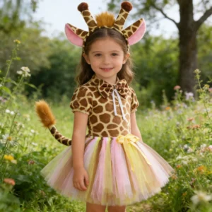 Girls Jungle Animal- Halloween Giraffe Tutu Skirt