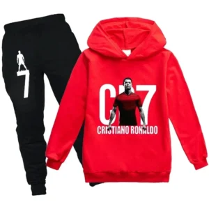 3-12 Years Football CR7 Print Hoodie+Pants